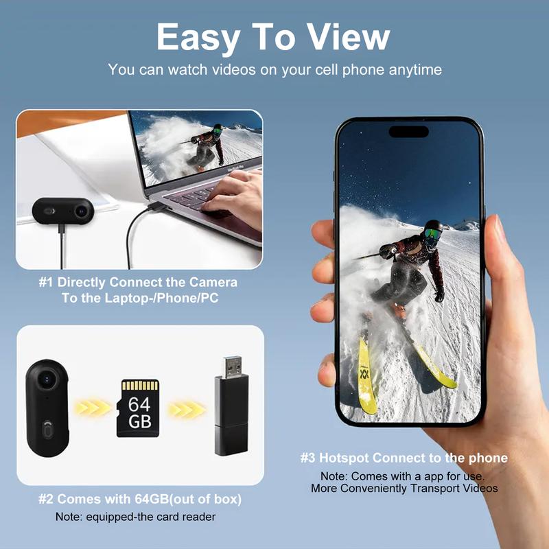 NUISK 4K Mini Body Camera with 110° Wide Angle IPX7 Waterproof 128GB Storage Wi-Fi App Control for Work Travel Fishing Pet Walking 4K/30fps Resolution NUISK 4K Mini Body Camera with 110° Wide Angle IPX7 Waterproof 128GB Storage Wi-Fi App Control for Work Travel Fishing Pet Walking 4K/30fps Resolution