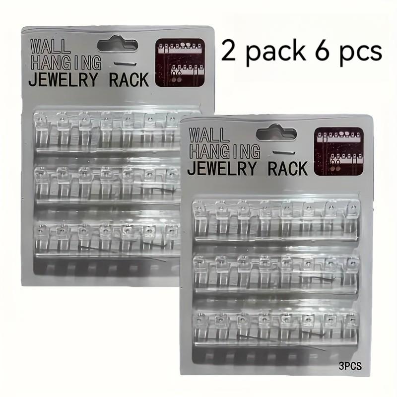 Wall-Mounted Transparent Acrylic Jewelry Storage Hooks, Polished Durable Simple Design, Multi-Functional Space-Saving Organizer