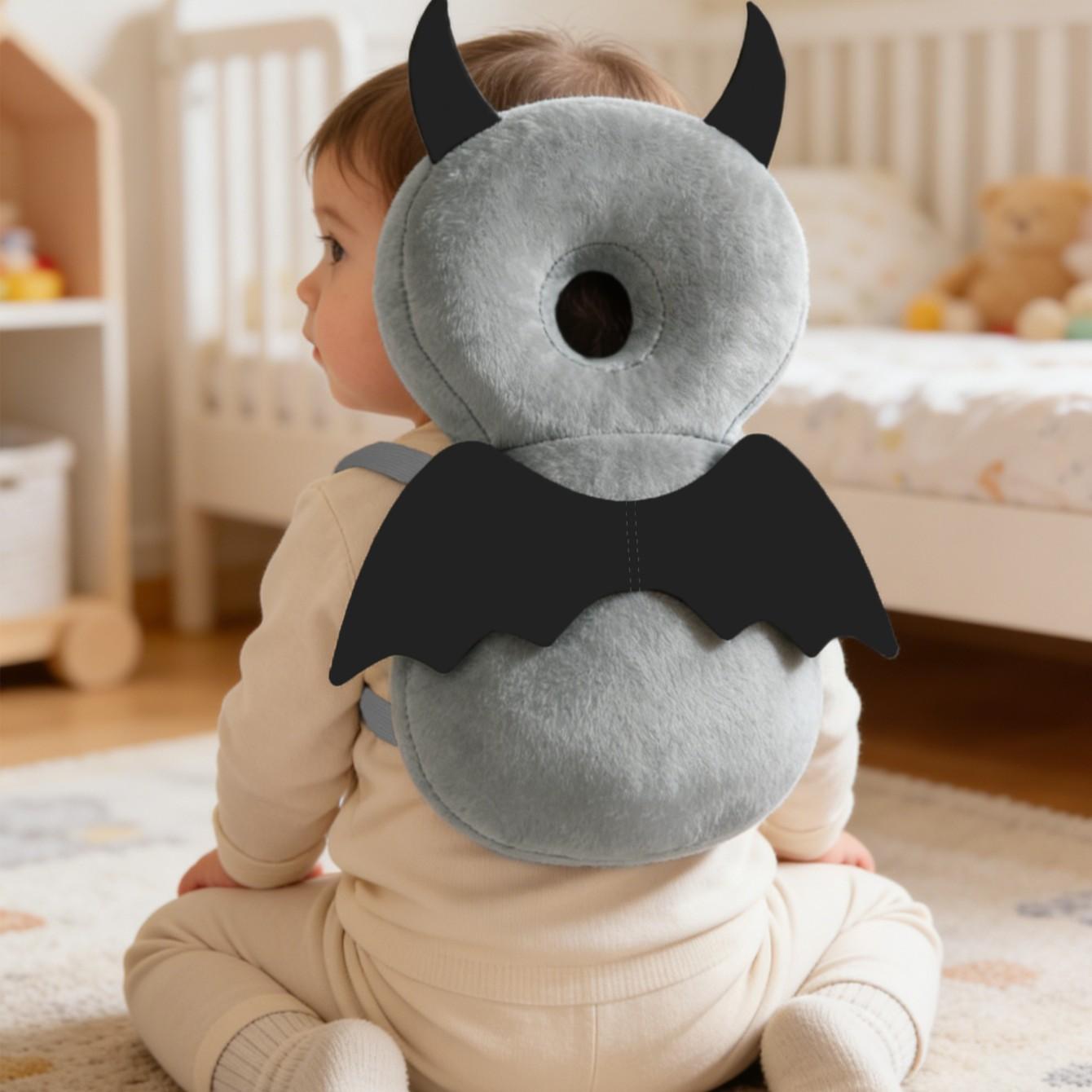 Baby Head Protection Backpack, Adjustable Safety Pillow for Walking and Crawling, Christmas-Themed Walker Protective Pad