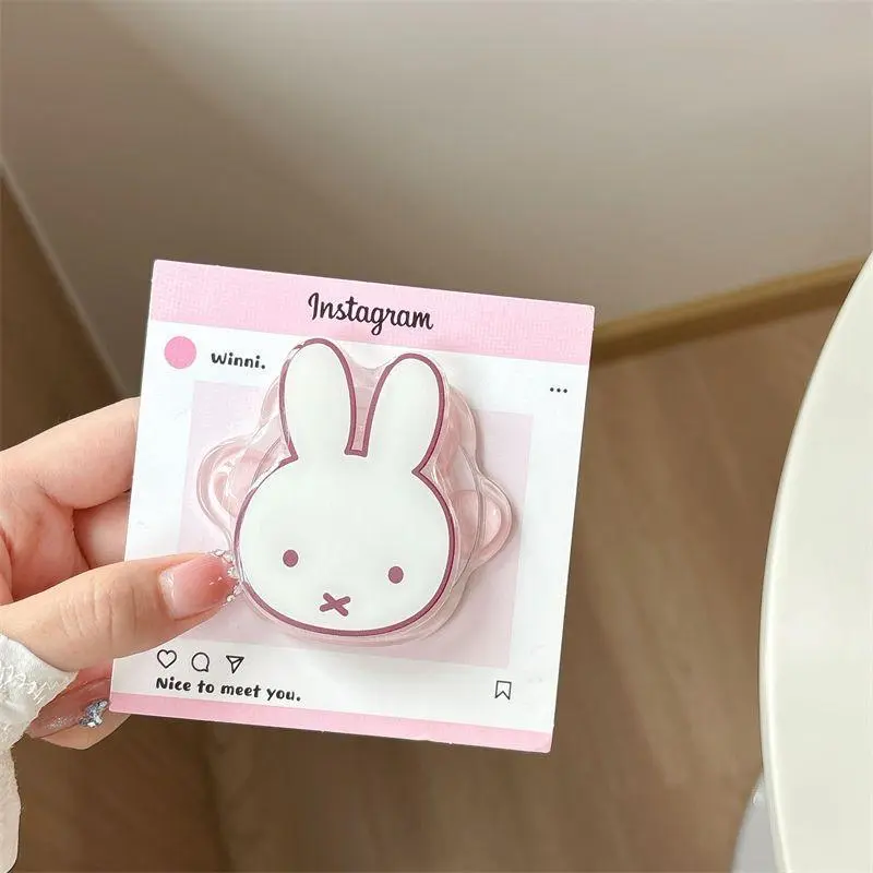 Kawaii Miffy Phone Stand Magnetic Air Cushion Universal Holder for IPhone Samsung Cute Pink Rabbit & Yellow Bear Cartoon Design