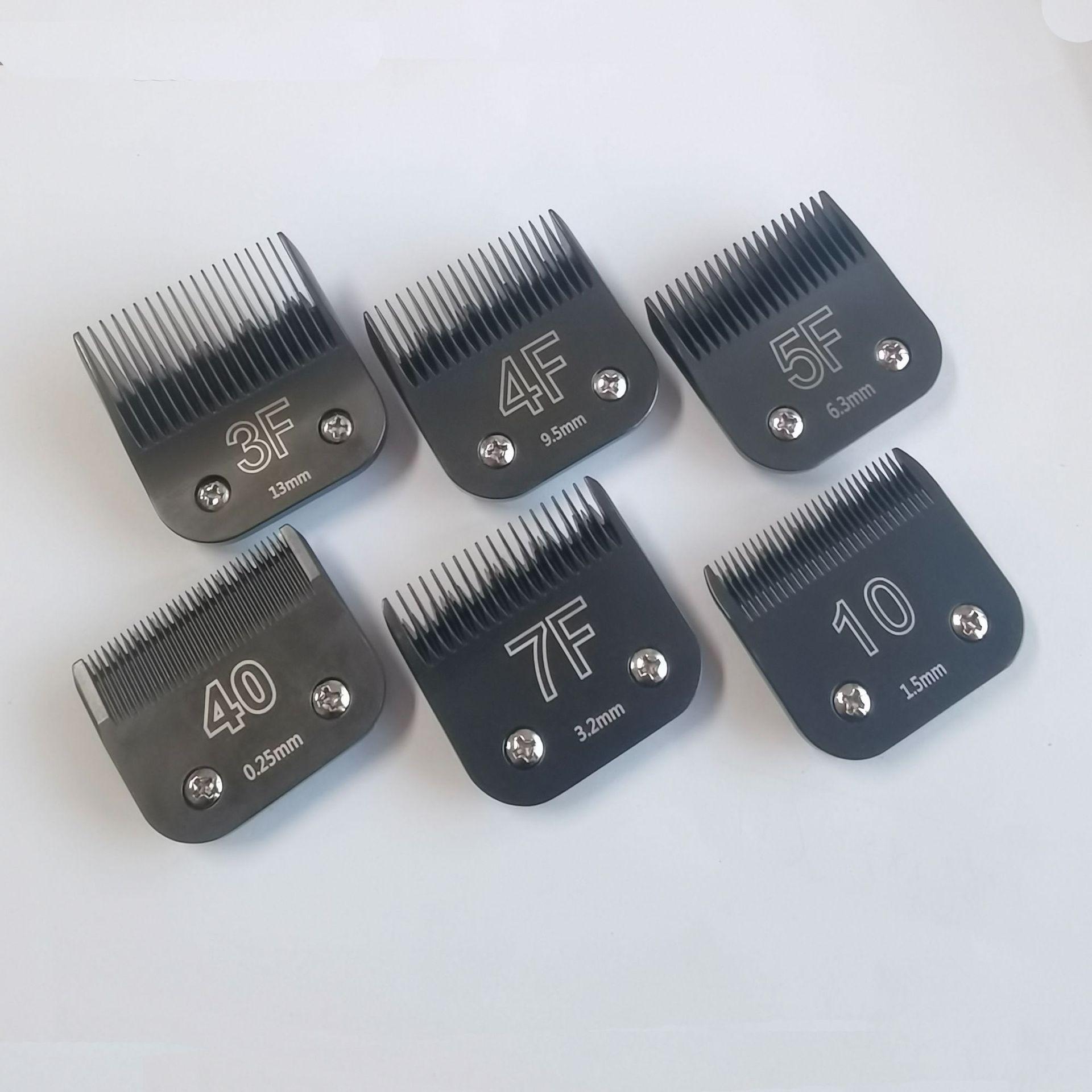 Pet Grooming Clippers Blades, Wholesale Pet Hair Trimming Tools, Electric Razor Replacement Heads, 10#/40#/4f/5f/7f Sizes Available