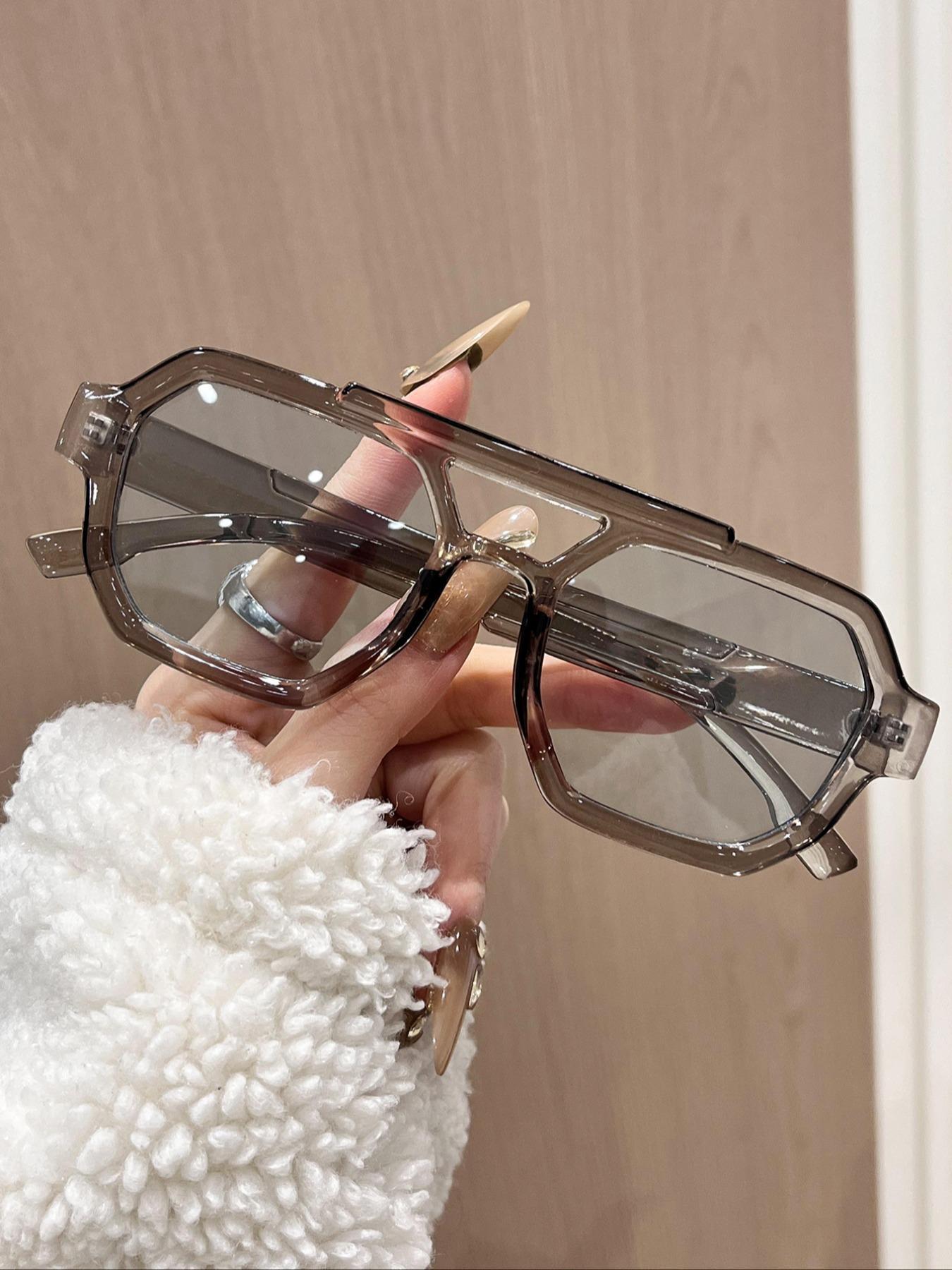 Unisex Vintage Trendy Tortoise Pattern Aviator Sunglasses, Retro Outdoor Sports Sunglasses, Fashionable Sunglasses for Men & Women for Everyday Use, Tortoiseshell Sunglasses