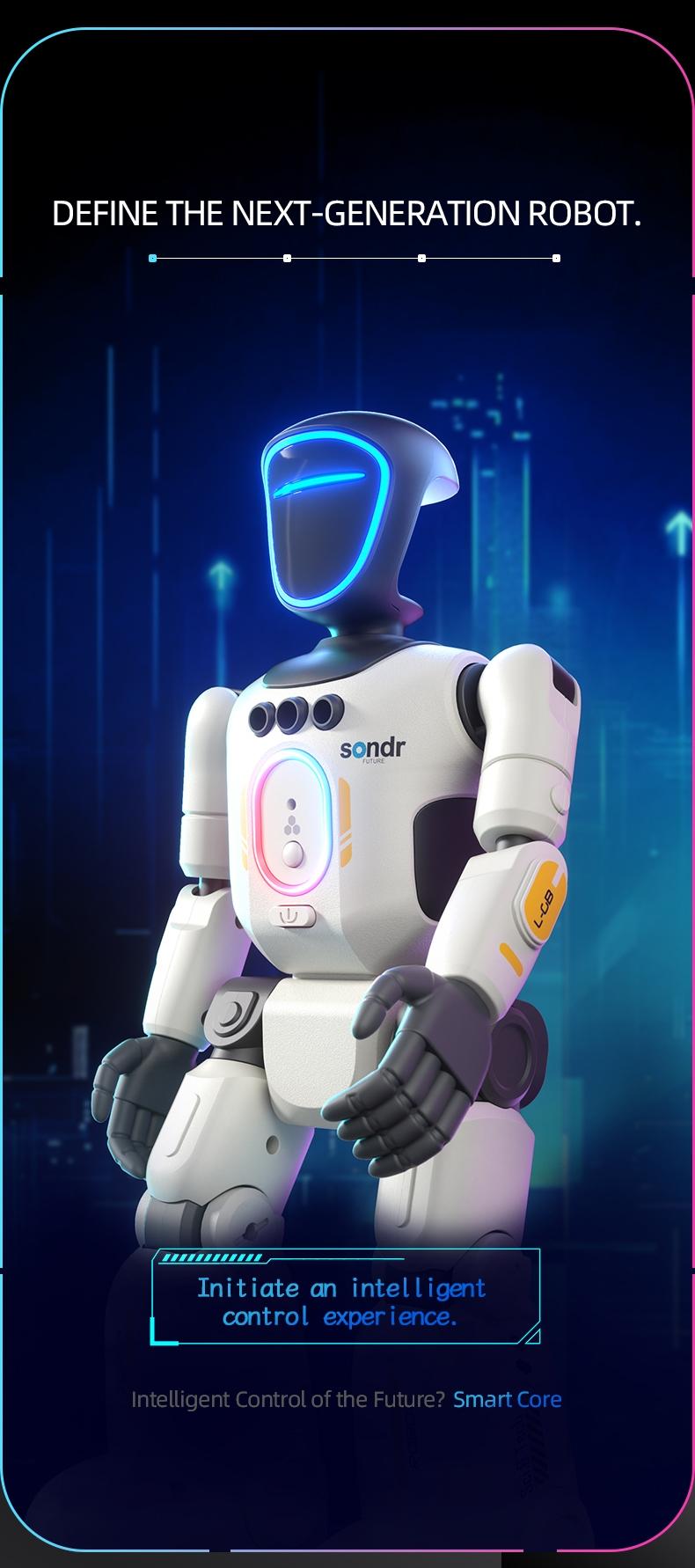 Bionic Joint Smart Robot, Realistic Robot, Intelligent Programming Language Recording Gesture Control, Multifunction Walks Slides Sings Dances Emotion Toy Ai Gift