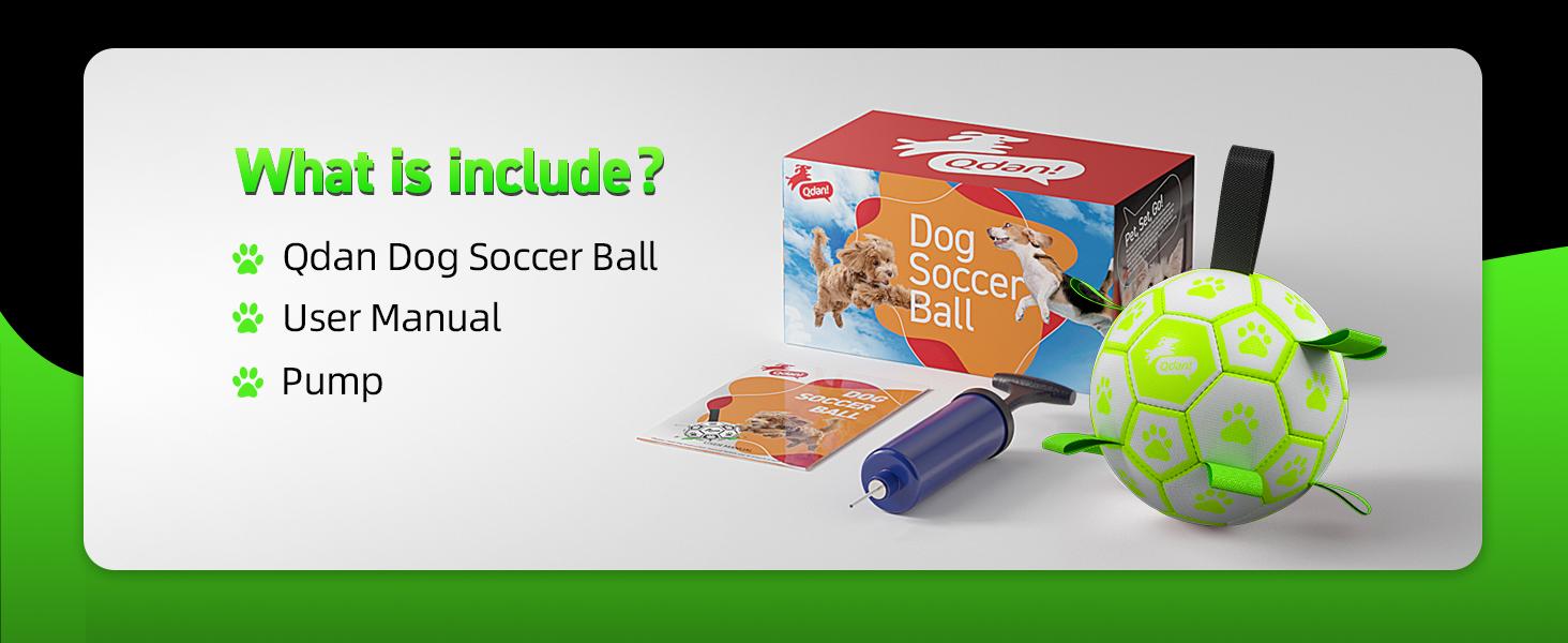 Glow in The Dark Dog Toys Soccer Ball with Straps, Outdoor Interactive Dog Toys Puppy Birthday Gifts, Dog Tug Water Toy, Light Up Dog Balls for Small & Medium Dogs（6 Inch Size 2）