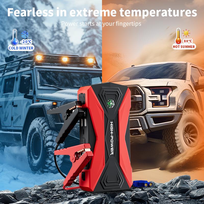 AI CAR- Car Jump Starter 99800mAh Booster Jumper Box Power Bank Battery Charger Portable dealsforyoudays