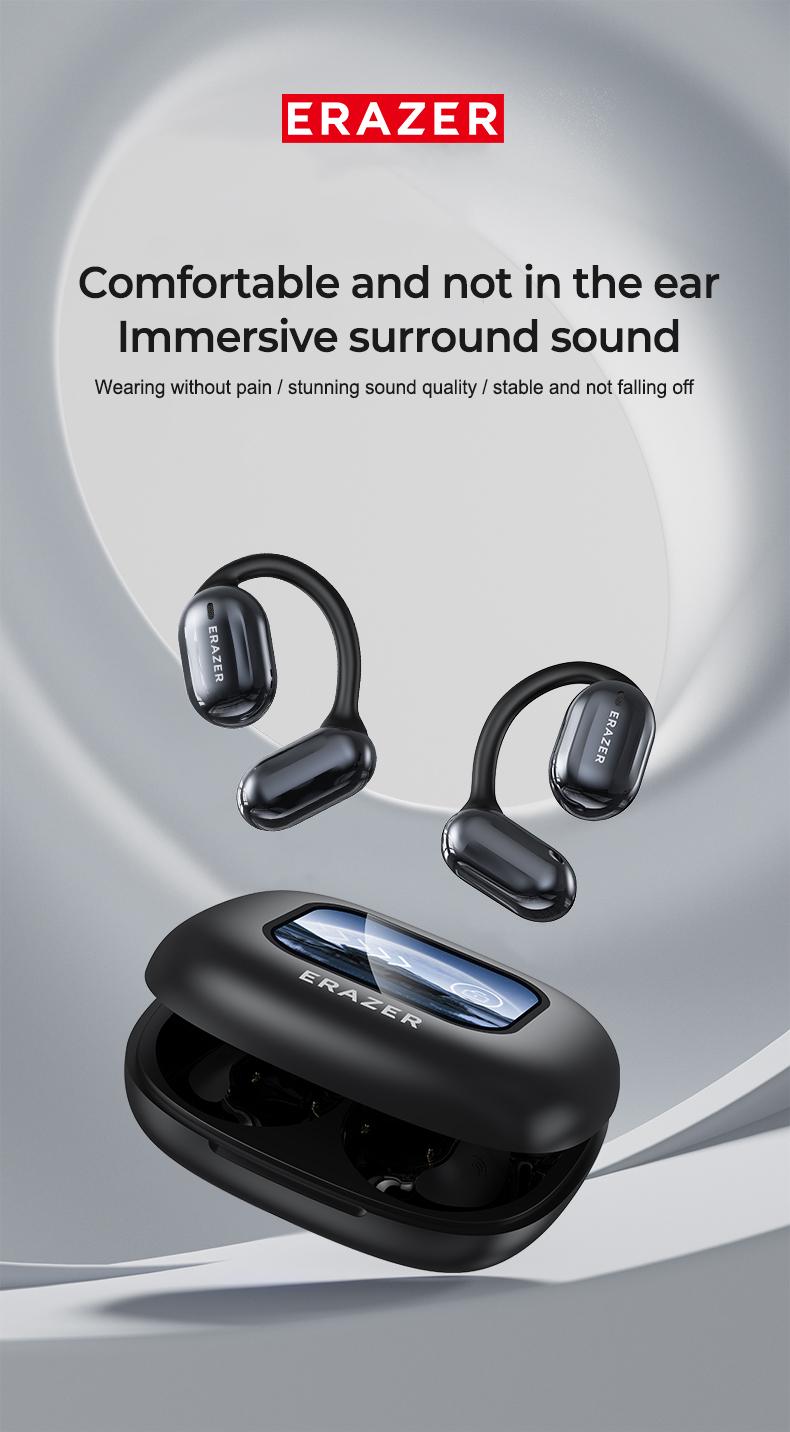 ERAZER OWS Touch Screen Earphone Bluetooth 5.4 Wireless Headphones oise Canceling TF Card Headset HIFI Stereo Full-Color Display Multifunctional Earbuds With Mic ERAZER OWS Touch Screen Earphone Bluetooth 5.4 Wireless Headphones oise Canceling TF Card Headset HIFI Stereo Full-Color Display Multifunctional Earbuds With Mic