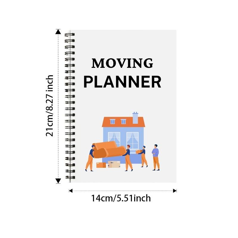 Moving Plan Guide, Easy Moving Planner, Track and Arrange Tasks, Essential Moving Checklist, Simple Moving Solution, Spiral Bound Planner