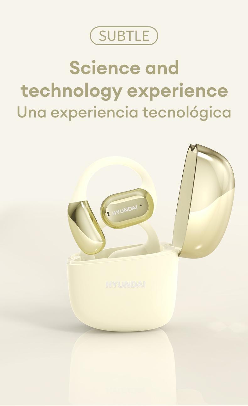 HYUNDAI Space-Y3PRO High-High-Fidelity Robust Bass Audio Headphones Ultra-Comfort Ergonomic Ear-Hanging Headsets Waterproof Sports Earbuds to Running Driving