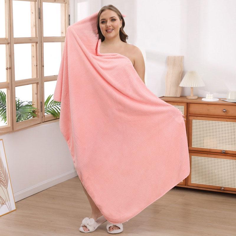 1pc Extra Large Towel Sheet Pineapple Grid Pattern Microfiber Absorbent Vibrant Orange Yellow Green & Blue Options Perfect for Autumn Decor, Halloween & Thanksgiving Gifts, Towels for Bathroom, Decorative Towels