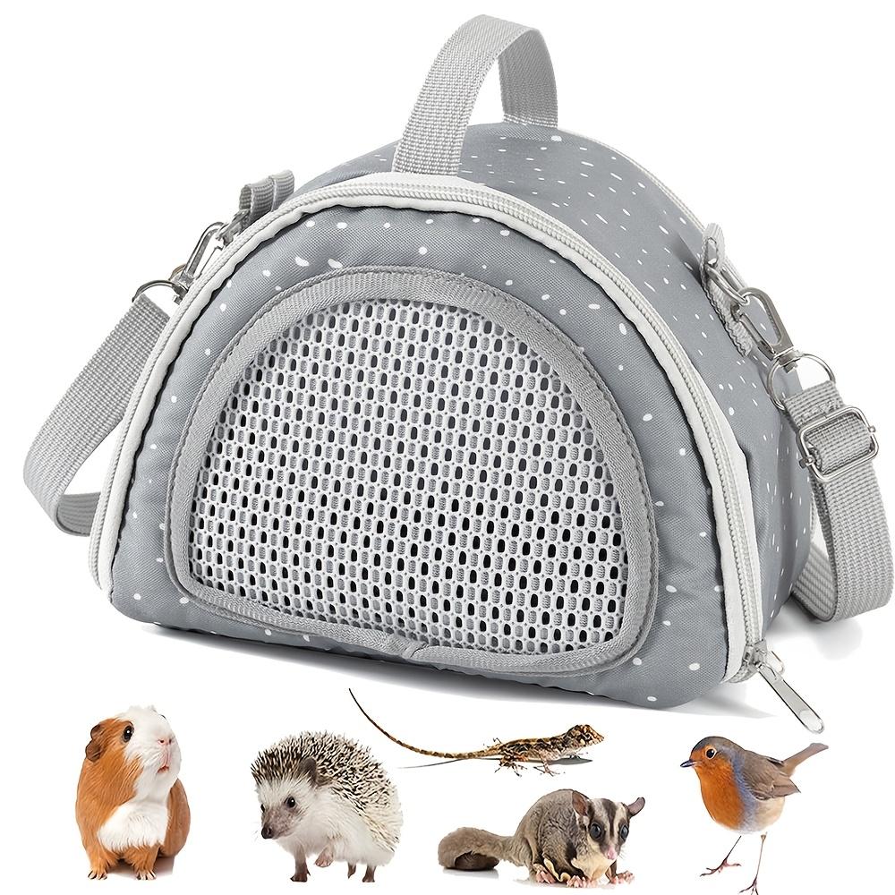 Breathable Flower Design Small Pet Outgoing Bag, Portable Crossbody Travel Carrier for Hamster, Golden Bear, Squirrel, Hedgehog, Parrot & Lizard, Lightweight Fashion Outdoor Carry Bag for Small Pets, Animal Carrier