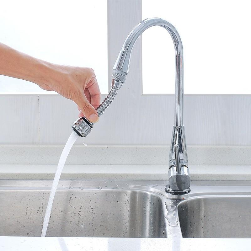2 Pcs 360° Rotating Faucet Extenders – ABS splash-proof water saver with flexible swivel design. Easy no-tool install for kitchen and bathroom sinks, improves water flow control and reduces splashing.