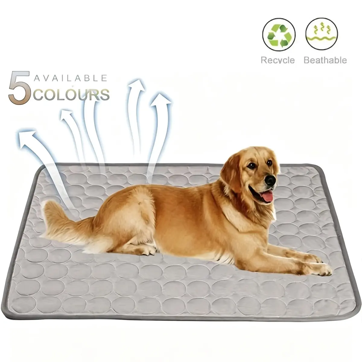 2026 New Cooling Dog Pad, Ice Silk Cooling Mat for Dogs, Non-Slip & Machine Washable Design, Summer Comfort Mat for Small to Large Pets, Universal Fit, Recycle #GLOBAL PICKS