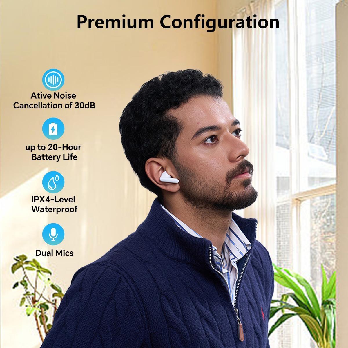 PolyPal P1 7-in-1 AI Translator Earbuds, 138 Languages & Accents, Real-Time Translation, Bluetooth Wireless Earphones for Travel, Meetings, Immigration, Study Abroad, Language Learning&Music (Use with PolyPal App)