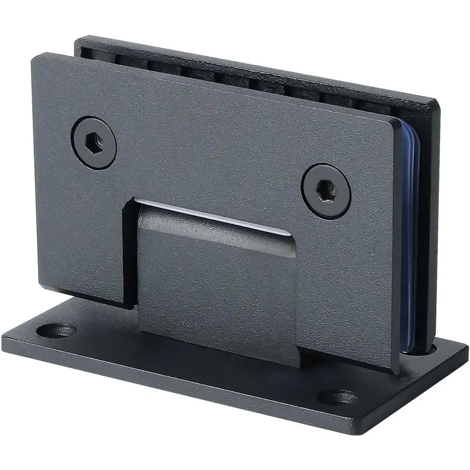 Glass Shower Door Hinge,90° Hinge for Bathroom Door,Black (1P) | Heavy Duty Stainless Steel Cabinet Hinge Wall to Glass,Frameless Shower Doors Hardware  Part