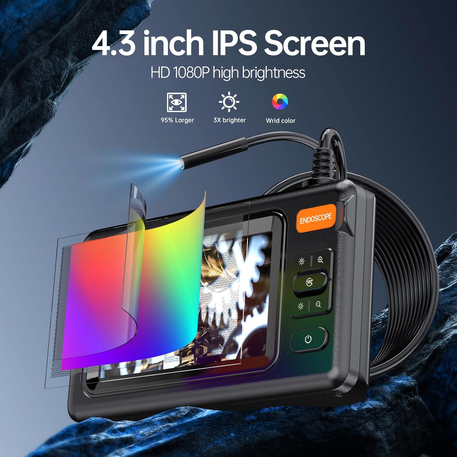 Endoscope Camera with Light, High-Resolution Endoscope Camera, Ideal for Medical & Industrial Applications, Durable Design, Diagnostic Tool