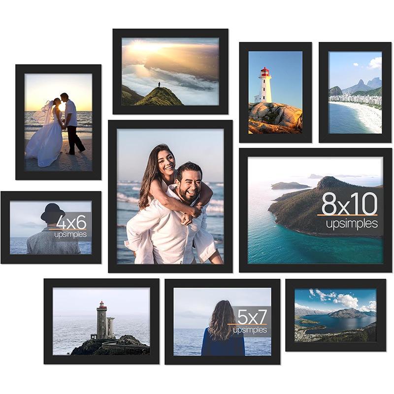 8x10 Photo Frame Set 2 Pieces, High Definition Acrylic, Display 5x7 Framed Photos or 8x10 Unframed, Multi-Functional Frames, Picture Frame