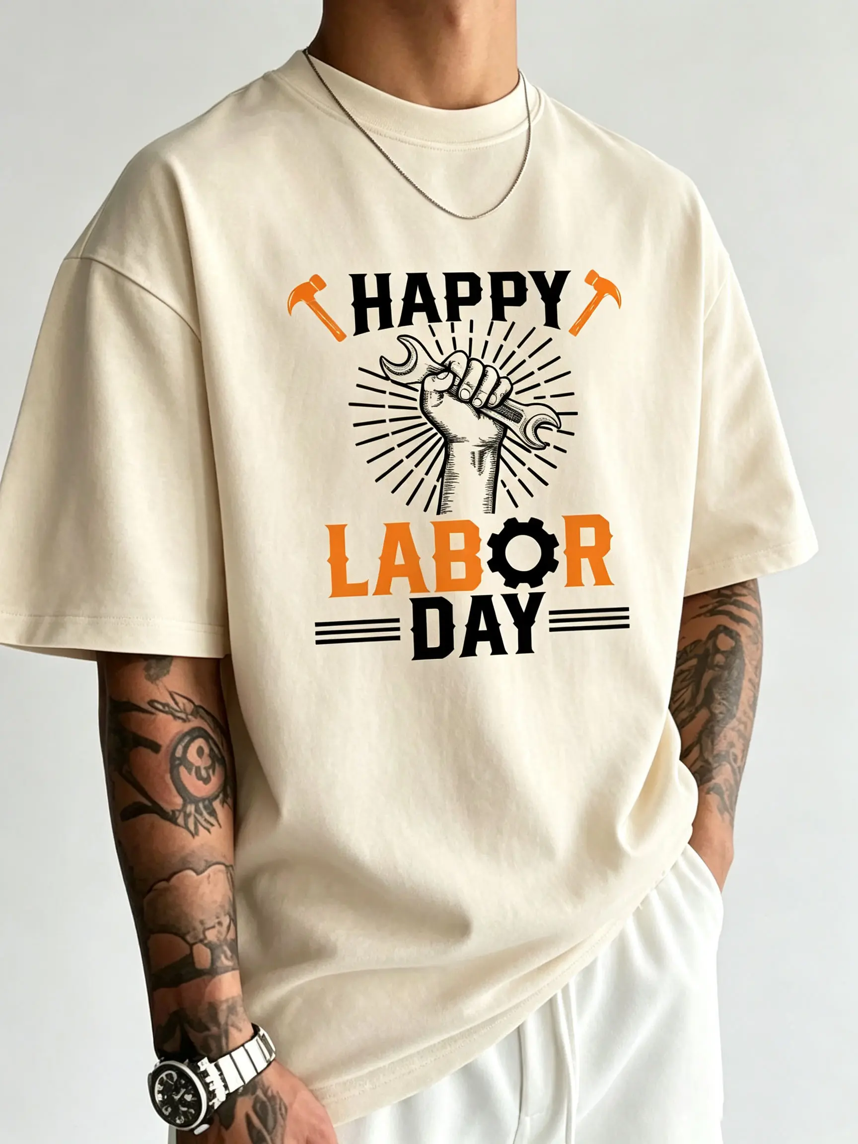 Happy Labor Day Shirt, Wrench and Hammer Graphic Tee, Blue Collar Worker Appreciation Shirt