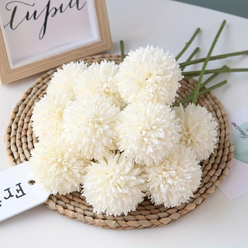 8 Stems Artificial Chrysanthemum Bouquet, Assorted Colors Available