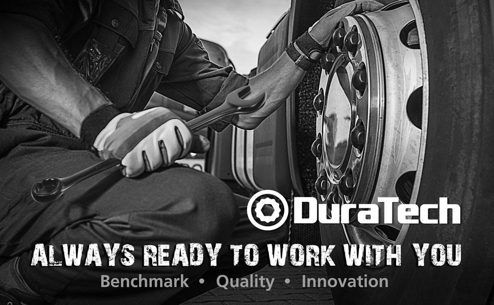 #JumpstartSale DURATECH Jumbo Combination Wrench Set, 6-Count, CR-V Steel, black electrophoretic coating, with Pouch