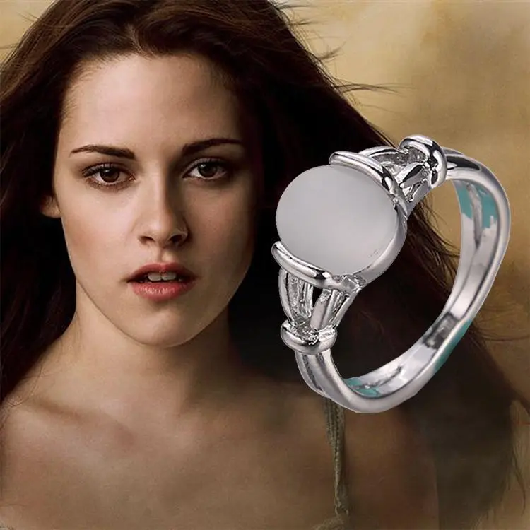 Twilight Saga Ring Bella Opals Silver Plated Fashion Hot New Simple Classic Movie Film Jewelry For Women Lady