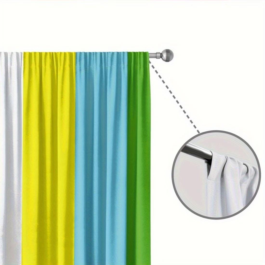 2 Piece Rainbow Stripe Curtains, Thermal Half-Opacity, Polyester, Bedroom Living Room Kitchen Decor, Birthday Gift, Apartment Balcony Curtain