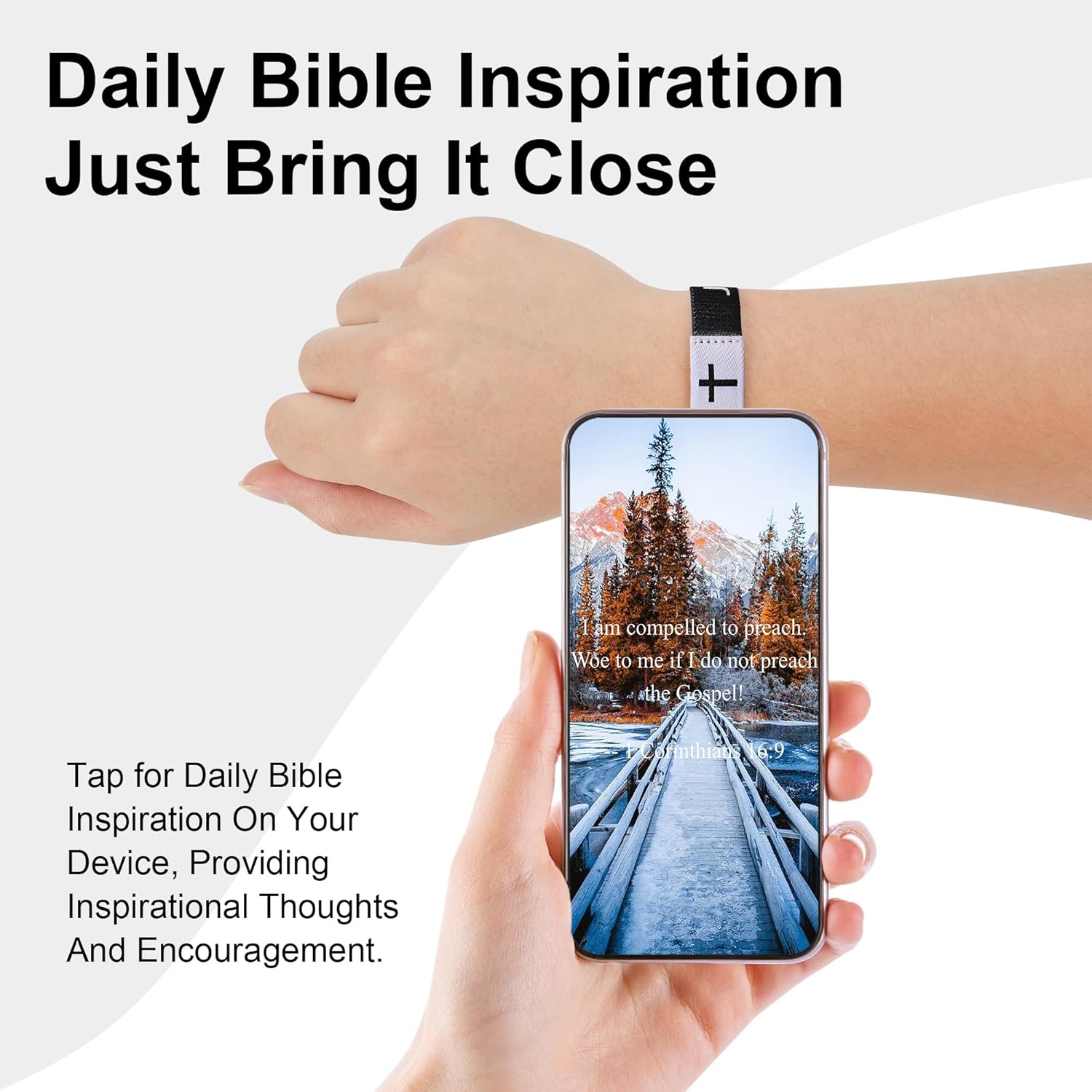 4 count Daily  Verse  is  Bracelet, Christian  Wearable Wristband for Women Men