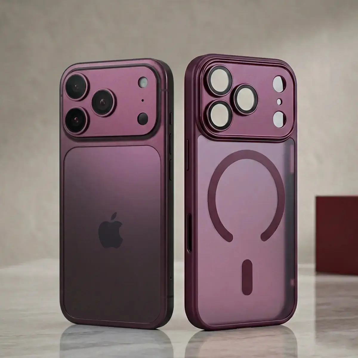Magnetic MagSafe Phone Case for iPhone 18 Pro Max, 18 Pro, 17, 16, 15 - Luxury Matte Translucent Acrylic Rubber Hybrid Shell, Shockproof Armor Cover with Full Lens Guard, Soft Bumper Hard Back, Wireless Charging Compatible for Men