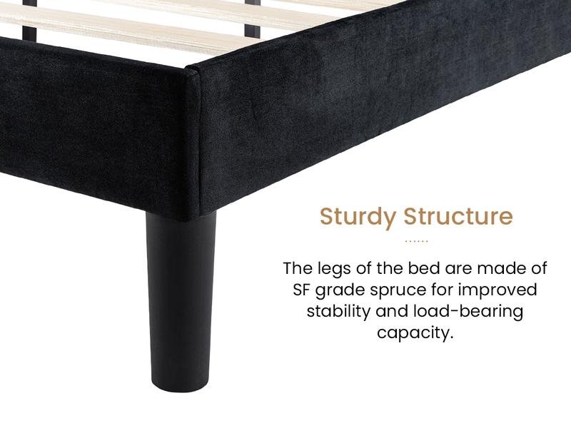 【Clearance】SHA CERLIN Fulll/Queen/King Size Velvet Bed Frame with Adjustable Headboard【Frame Only No Mattress】Diamond Button Tufted and Rivet Decor, No Box Spring Needed#ChristmasGifts#TikTokShopBlackFriday