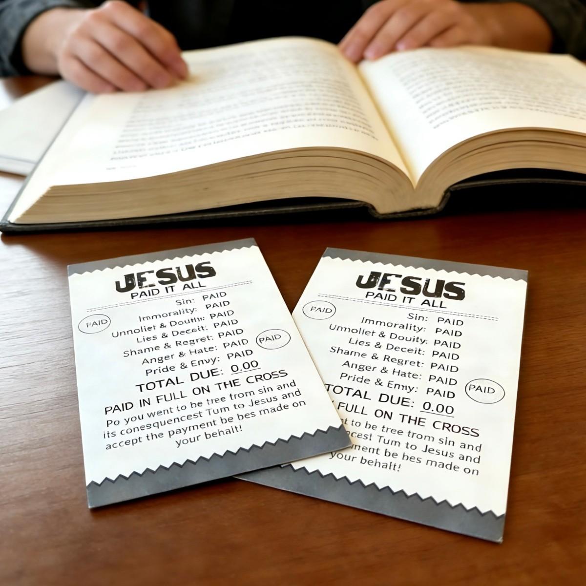 100pcs Inspirational Gospel Pamphlet Cards - Plan of Salvation Prayer Cards Perfect for Baptisms, Easter, And Religious Gifts,Christian Literature | Durable Bookmarks with Serene Designs, Salvation Cards,Pocket Saints, Prayer Cards。