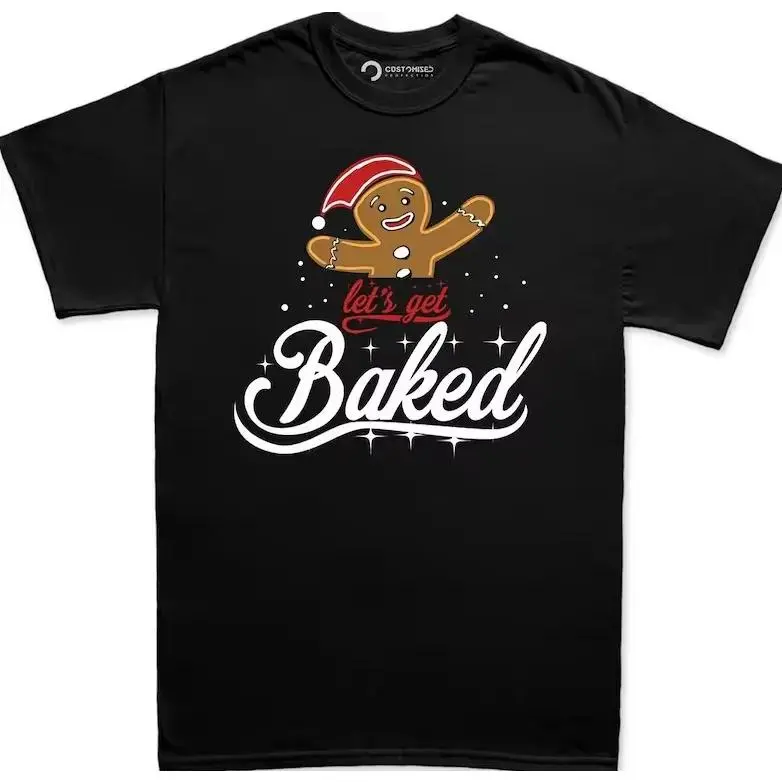 Funny Christmas Gingerbread Man Shirt, Let's Get Baked, Family Gift Tee