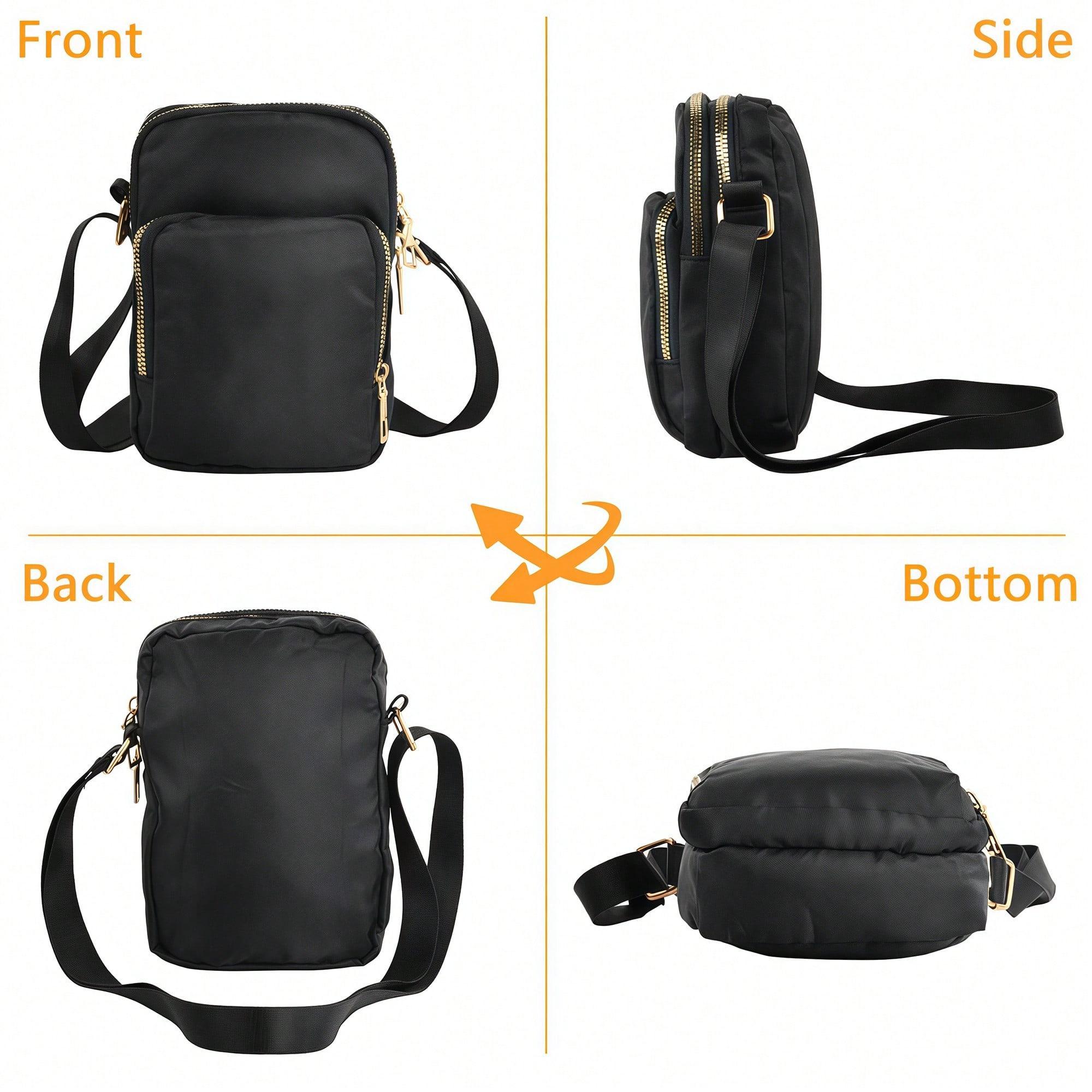 Ladies' Mobile Wallet, Minimalist Black Shoulder Bag, Crossbody Bag, Storage Bag, Lightweight Business Bag, Mini Square Bag, new retro limited edition weekend outing for women elegant pu material stylish my purse collection fanny pack gang