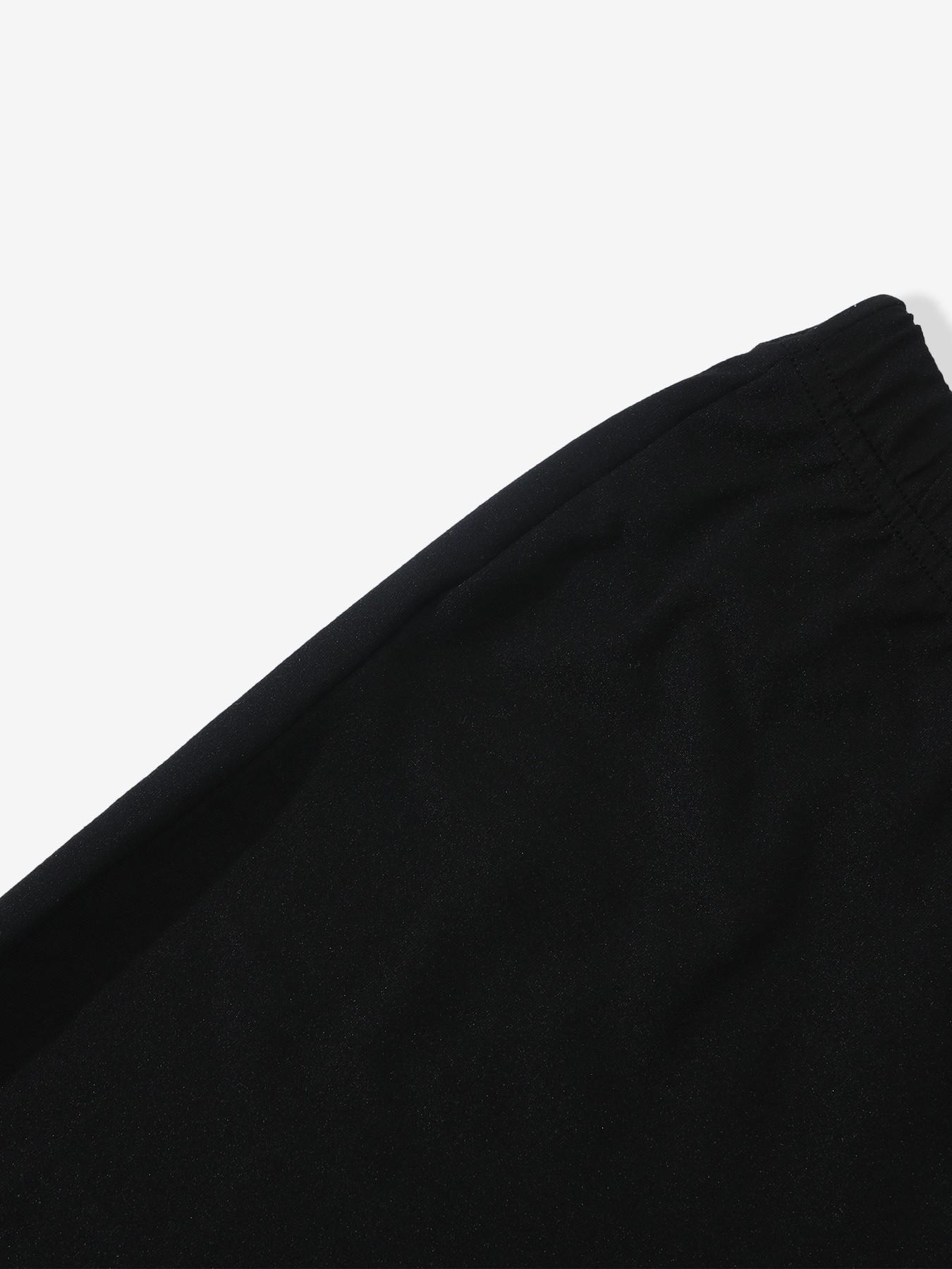 Women's Y2K Streetwear Black Capri Slim-Fit Pants, Active Pants With Side Slit Detail, Suitable For Gym And Casual Daily Wear