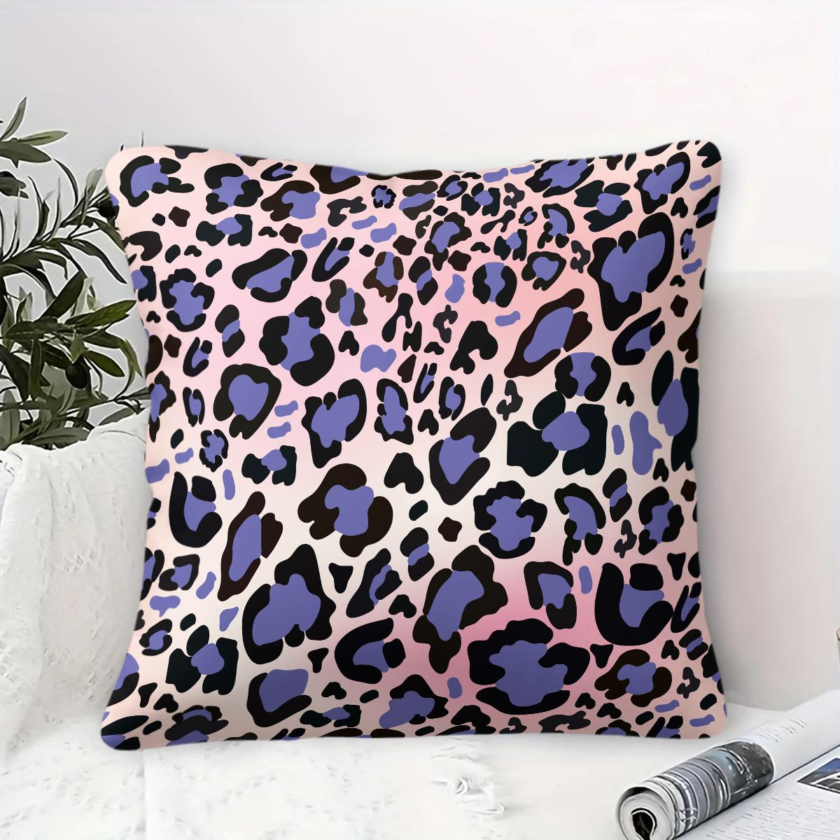 Leopard Print Throw Pillow, Multiple Styles, Soft Breathable Comfortable Skin-Friendly, Decorative Cushion Cover for Bedroom Living Room, Suitable for All People, Ideal Gift Choice