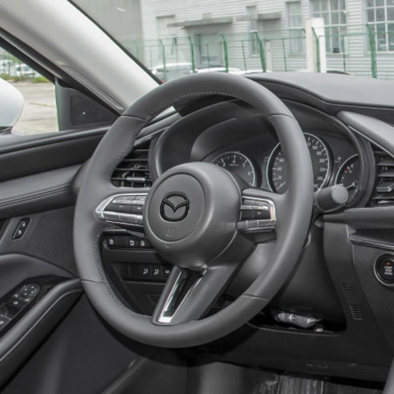 Car Front Grille Steering Wheel Logo Badge Sticker Decoration Accessories For Mazda 2 3 6 5 Demio CX3 CX4 CX5 CX-4 CX-5 CX7 CX30 MX3 MX5 MS Speed Axela Atenza