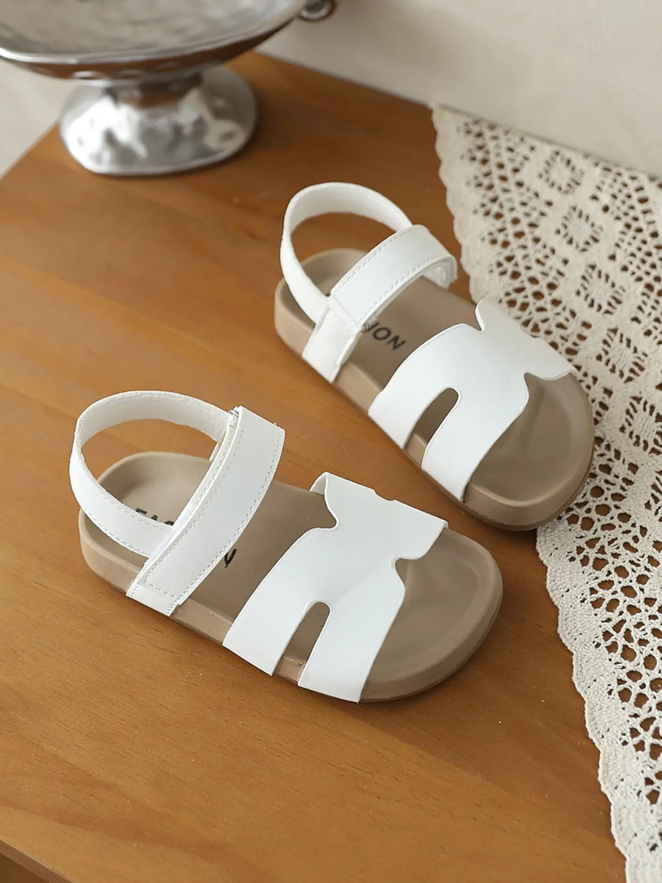 Fashionable Unique PU Sandals, Casual Comfortable Non-slip Summer Style Sandals, Breathable Shoes for Girls, Little Girl Sandals
