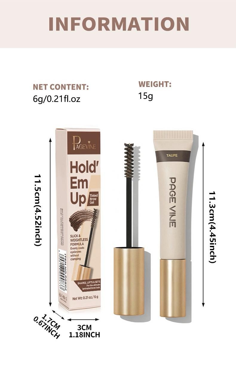 Long-Lasting Colored Eyebrow Balm, Sweatproof and Smudge-Proof, Natural Look, Non-Toxic, Single Item, Made in China