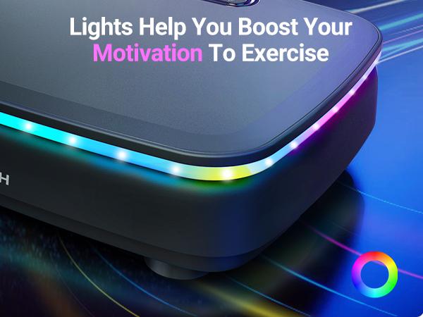 MERACH Vibration Plate Exercise Machine with Bluetooth & Light Machine Whole Body Workout Vibration Platform for Fitness