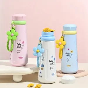 430ml Stainless Steel Insulated Water Bottle with Infuser Tea Strainer Leakproof Portable Sports Flask for Hiking Cycling Travel Coffee Juice Thermos Cup