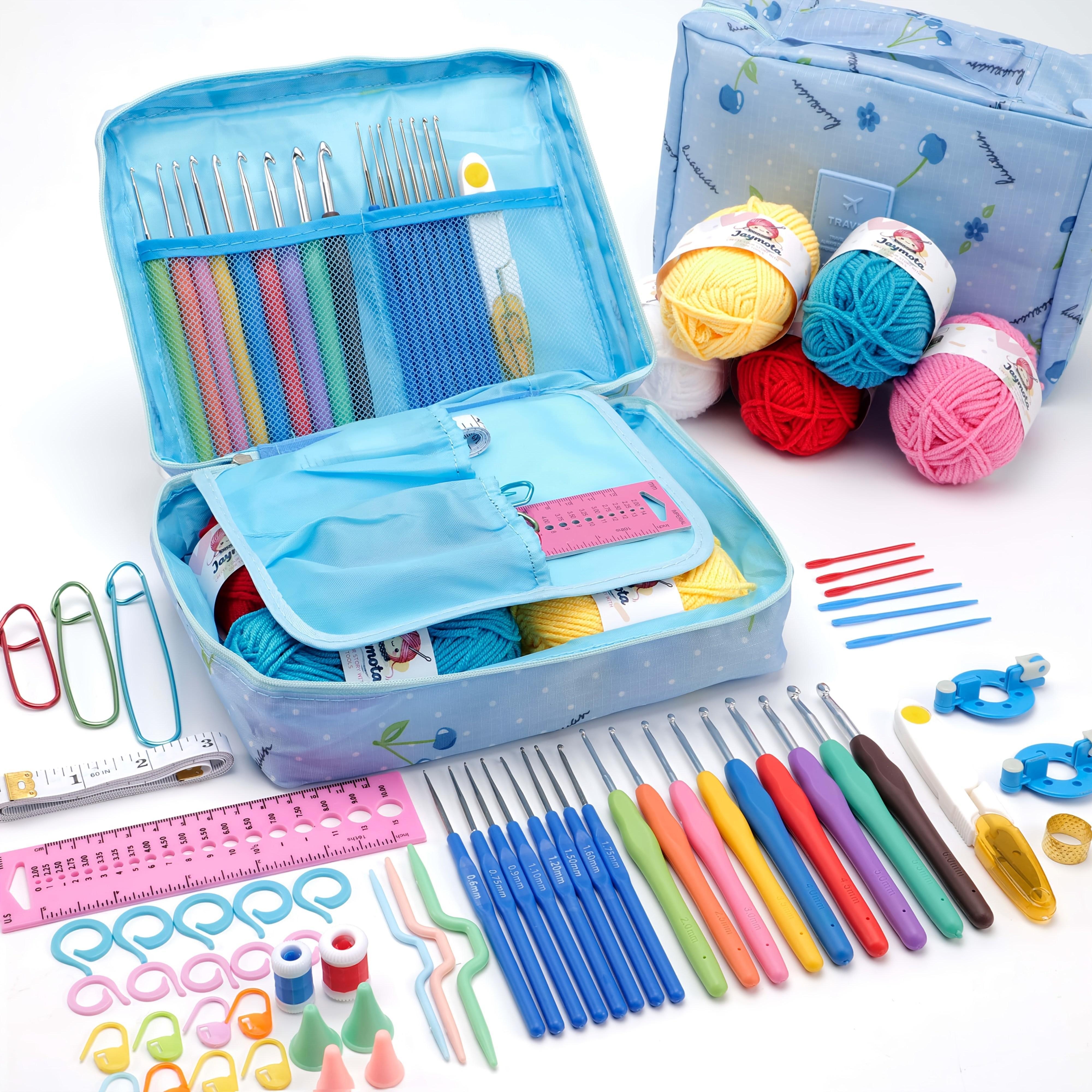 Complete 67-piece crochet kit for beginners and adults, all-in-one knitting supplies with yarn, ergonomic needles (2–6 mm), step-by-step guide and video tutorials | Perfect DIY floral craft gift for women and teens, Customized Craft