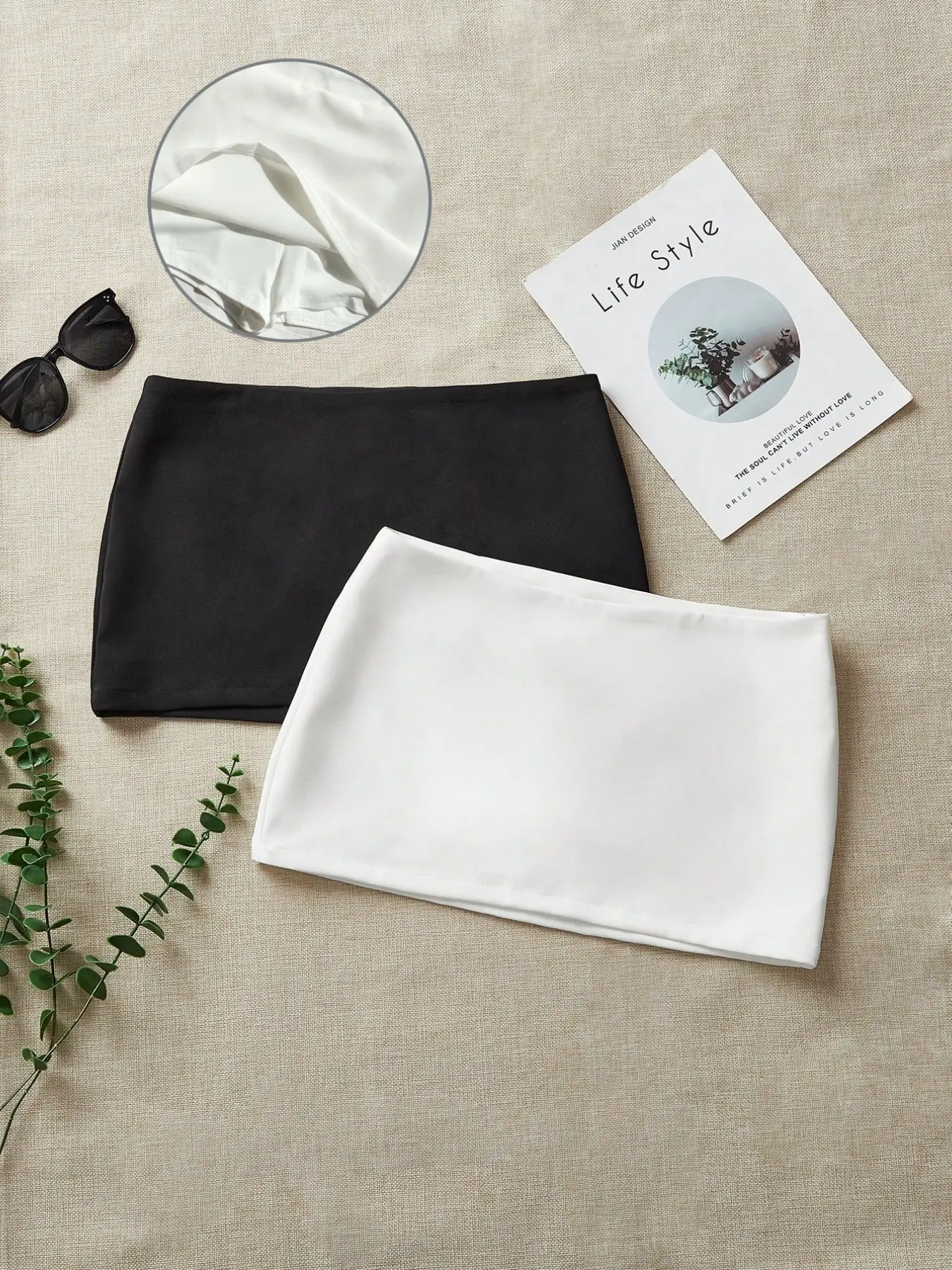 New two-piece fashion women's tight-fitting mini skirt with lining