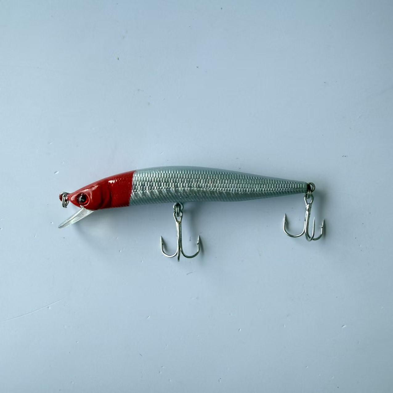 Large brand replica, popular, 1pcs, Luya bait curved belly Mino far throw water surface strap sound bead hot stamping mouth bass bait, suitable for freshwater and seawater fishing accessories fishing gear supplies