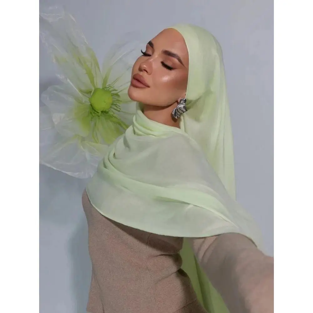 110colors Modal Hijab with Modal Undercap Set Basic Stretchy Pullover Headscarf Thin Breathable Sunscreen Head Wrap Hijabs Scarf
