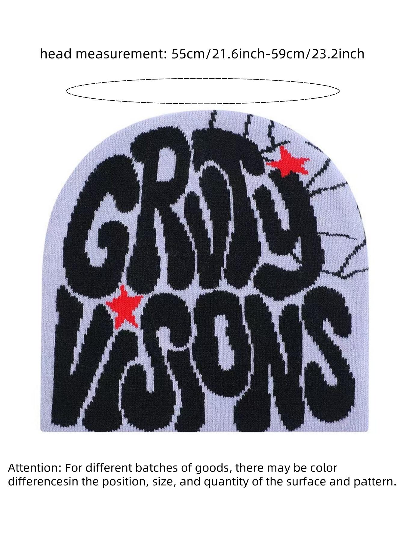 Latest Fall Winter Best-Selling Knit Hat, Warm Fitted Letter Hip-Hop Streetwear Beanie, Fashionable Crochet Design