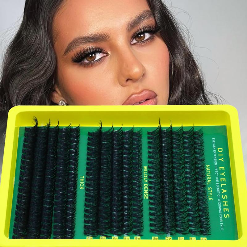 DIY Personal Eyelash Clusters, Beginner Friendly High Capacity Lashes Set, Thick Voluminous False Eyelashes, Easy-To-Use Segmented Lashes