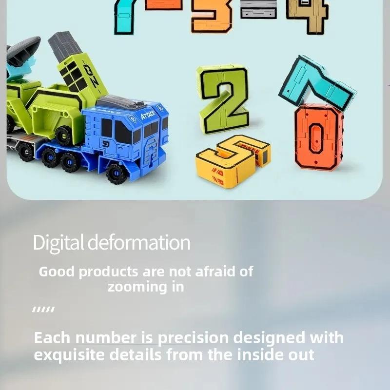 Large Digital Robot Transformer Toy Set Educational Children's Plaything Case Home Building Blocks Action Figure Collectible