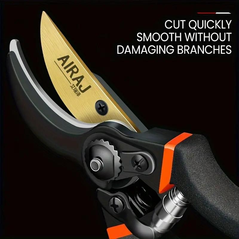 Professional Titanium Pruning Shears (t13), Ultra Sharp Handheld Garden Hedge Trimmers, Garden Anvil Trimmer, Gardening Tools, 8.5 Inch Blade