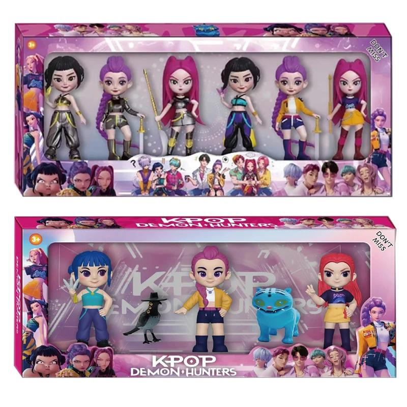 NEW Kpop Devil Hunter Rumi Zoe Mira Anime Polyvinyl Chloride Character Collection Desktop Trinkets Childrens New Year Gift