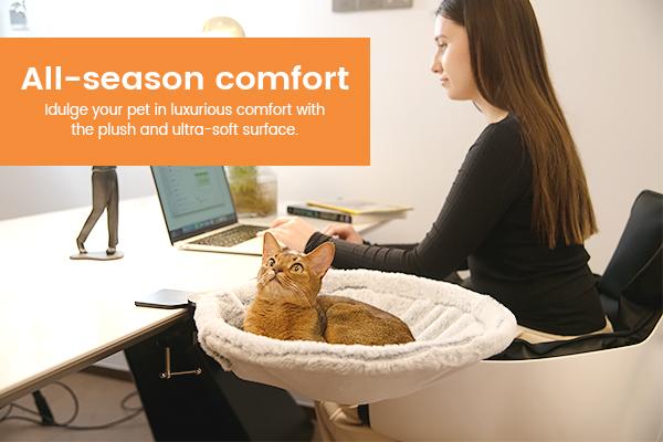 ButtonwoodNest Cozy Cat Bed Climbing Tree Removable Nest and Foldable Bed with Strong Frame Holds 30 lbs Clip-On Perch Detachable Washable Plush Bed Grey Black Cream for Desk Windowsill Bed Less than 2inches Thick - Home ButtonwoodNest Cozy Cat Bed Climbing Tree Removable Nest and Foldable Bed with Strong Frame Holds 30 lbs Clip-On Perch Detachable Washable Plush Bed Grey Black Cream for Desk Windowsill Bed Less than 2inches Thick - Home