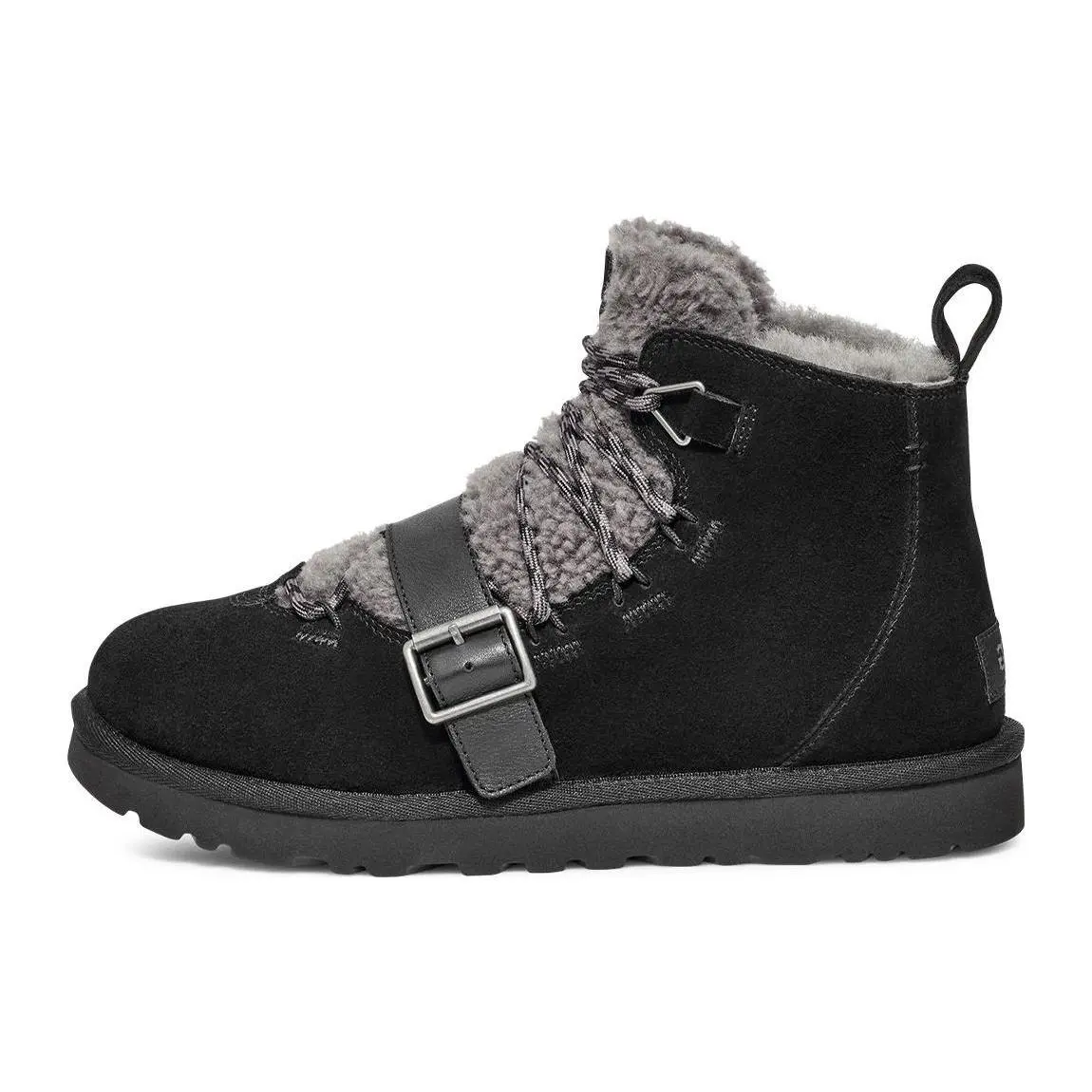 UGG Leather Lace-Up Ankle Boots 1153510-BLK