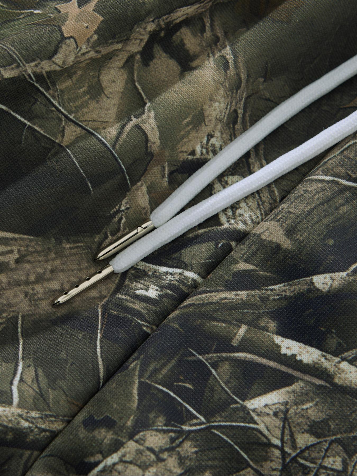 Men's Camo Print Straight Leg Sweatpants, Camouflage Sweatpants, Street Fashion Casual Regular Fit Camo Print Trousers for Daily Wear, Men's Bottoms for Summer